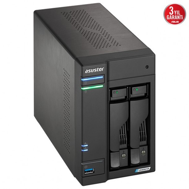 ASUSTOR AS6702T-16GB CELERON QC N5105 16GB RAM-2-diskli Nas Server (Disksiz)