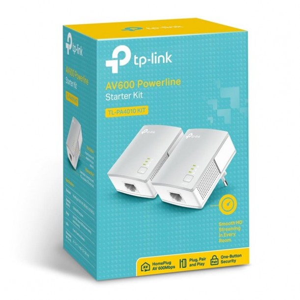 TP-LINK TL-PA4010KIT 500mbps AV600 EV Ofis Tipi PowerLine Ağ Adaptörü 2-li paket