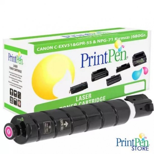 Prıntpen Canon C-Exv51&Gpr-55 & Npg-71 Yellow (680Gr./60K)