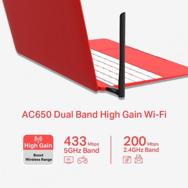 MERCUSYS MU6H AC650 Dual Band USB 3.0 Kablosuz Adaptör