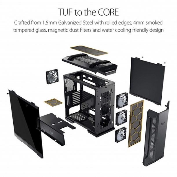 ASUS TUF GAMING GT501 Gaming E-ATX PC Kasası ASUS TUF GAMING GT501 Gaming E-ATX PC Kasası