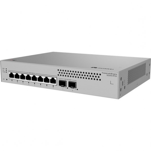 HUAWEI 8port eKIT S220S-8T2X GIGABIT 2xSFP+ Yönetilebilir Switch RackMount Layer2