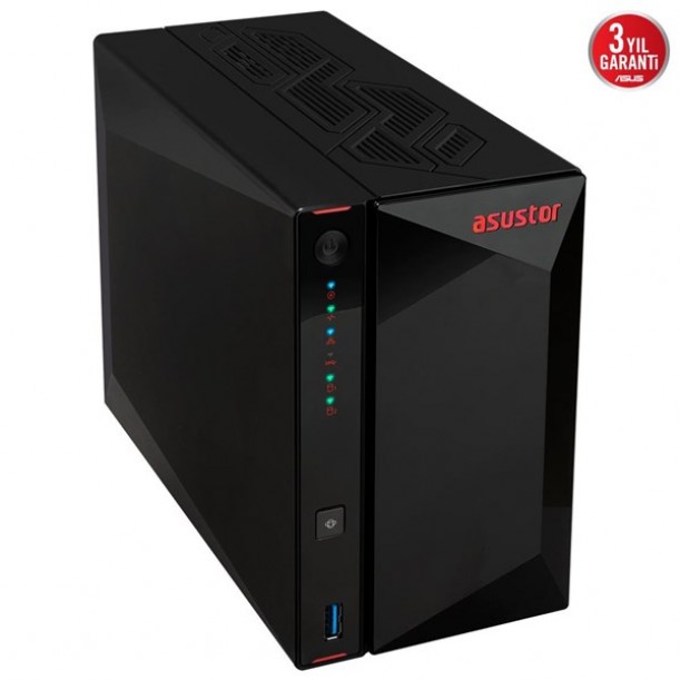 ASUSTOR AS5402T-8GB CELERON N5105-8GB RAM-2-diskli Nas Sunucu (Disksiz)