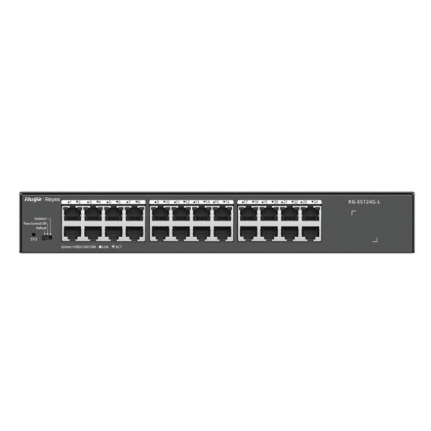 RUIJIE 24port REYEE RG-ES124G-L GIGABIT Yönetilemez Switch Çelik Kasa