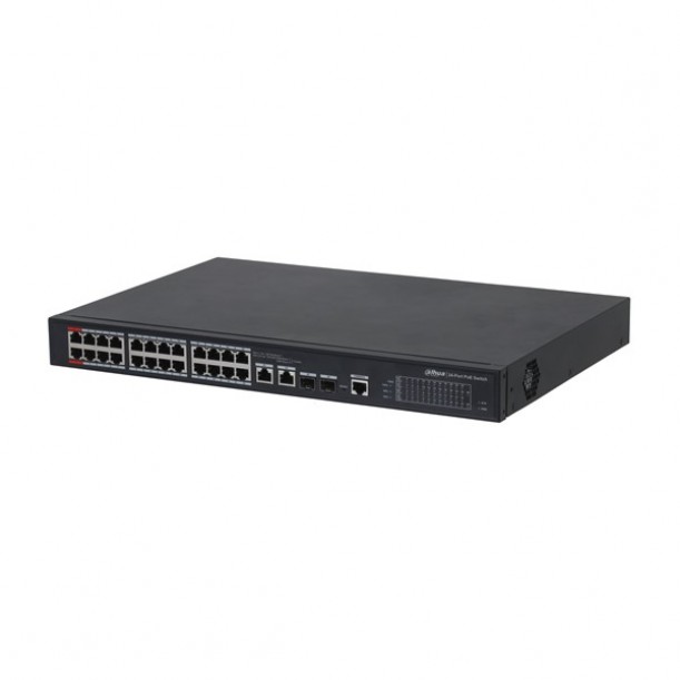 DAHUA 24-PORT 360W FULL POE PFS4226-24ET-360-V3 10/1000 2X-SFP YÖNETİLEBİLİR  POE SWITCH