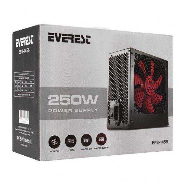 EVEREST 200w EPS1455 12cm Fan Power Supply (PSU)