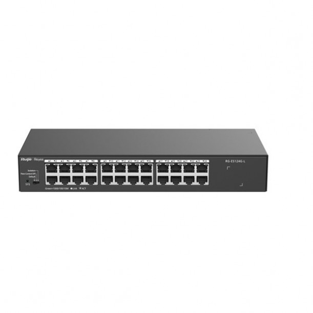 RUIJIE 24port REYEE RG-ES124G-L GIGABIT Yönetilemez Switch Çelik Kasa