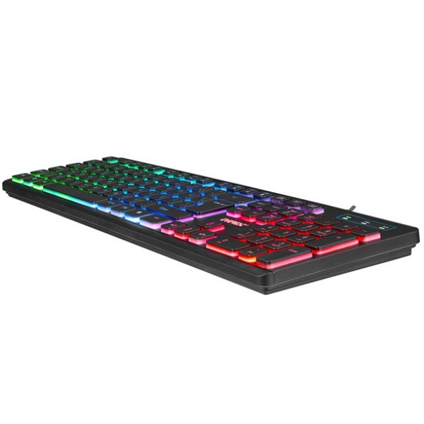 EVEREST KB-120 Sleek Siyah USB Gökkuşağı Aydınlatmalı Q Gaming Oyuncu Klavyesi