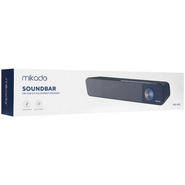 Mikado MD-69S Siyah 3Wx2 Led Işıklı Multimedia Soundbar Speaker