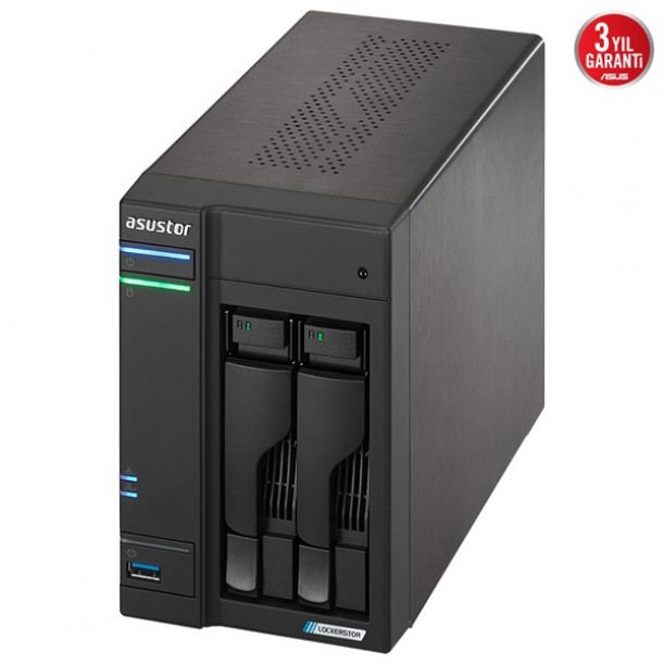 ASUSTOR AS6702T-16GB CELERON QC N5105 16GB RAM-2-diskli Nas Server (Disksiz)