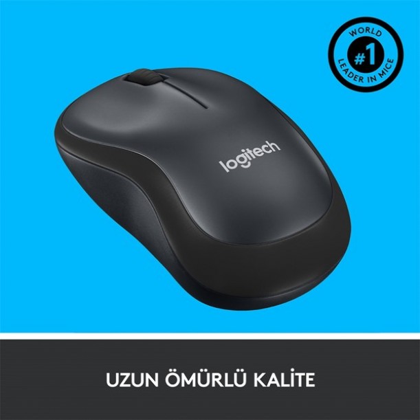 LOGITECH M220 Kablosuz Sessiz Optic Gri / Siyah Mouse 910-004878