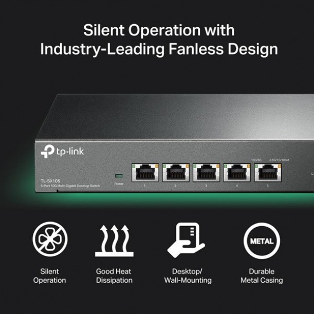 TP-LINK 5port TL-SX105 10GBE YÖNETİLEMEZ SWITCH