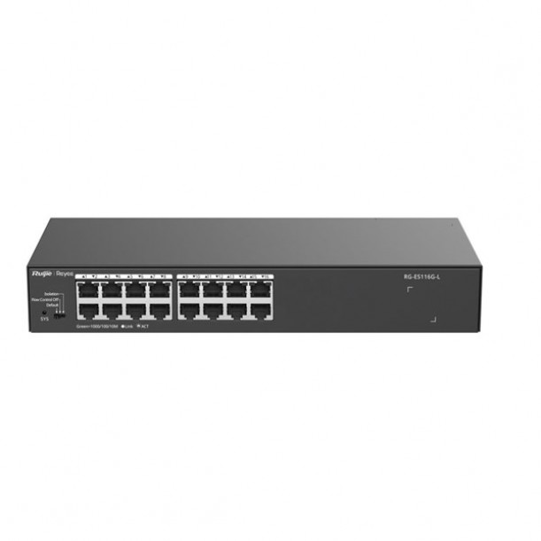 RUIJIE 16port REYEE RG-ES116G-L GIGABIT Yönetilemez Switch Çelik Kasa