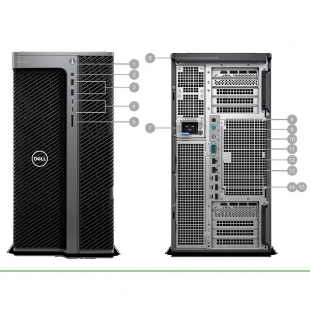 DELL T7960-W7-3455 W5-3455 2.5GHz 2x16gb 512gb M.2 PCIe W11 Pro İş İstasyonu