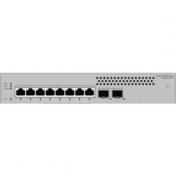 HUAWEI 8port eKIT S220S-8T2X GIGABIT 2xSFP+ Yönetilebilir Switch RackMount Layer2