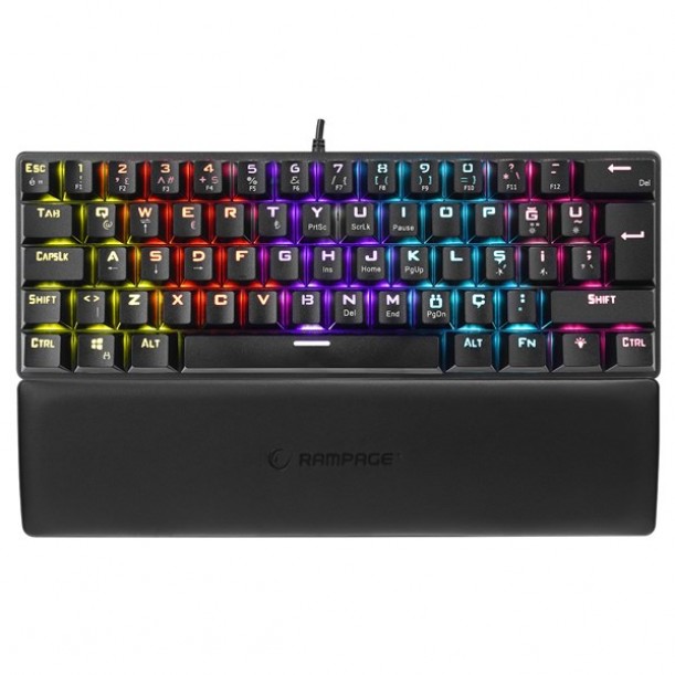 Rampage ALLY K11 Siyah Rainbow Q Bilek Destekli Red Switch Gaming Oyuncu Klavye