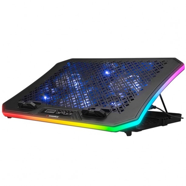 RAMPAGE AD-RC34 METAFOR 10-19" Siyah 6X RGB FANLI Notebook Soğutucu Stand