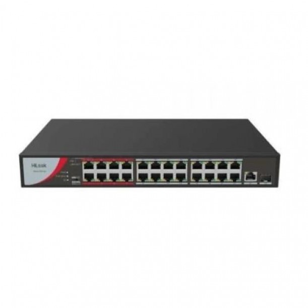 HILOOK 24port NS-0326P-230(B) 10/100 1-SFP 230W FULL POE YÖNETİLEMEZ SWITCH