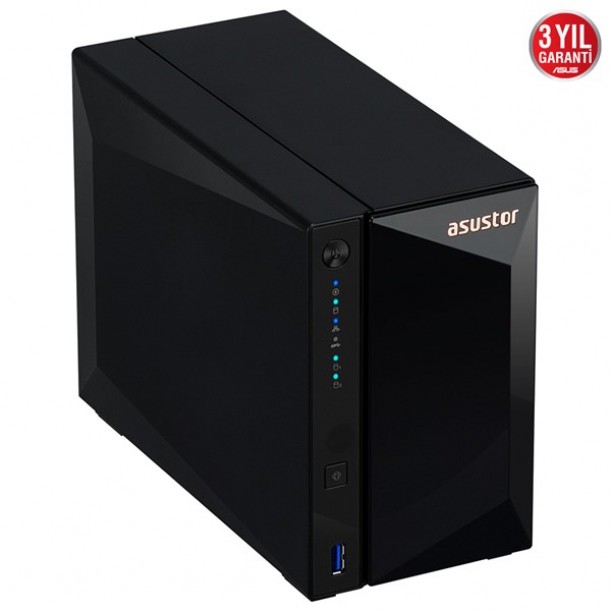 ASUSTOR AS3302T REALTEK QC 2 GB RAM- 2-diskli Nas Server (Disksiz)