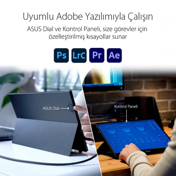 ASUS 14" Dokunmatik IPS PROART PA148CTV 5MS 60Hz USB-C/mHDMI Grafik Tasarım Taşınabilir Monitör (1920 X 1080)