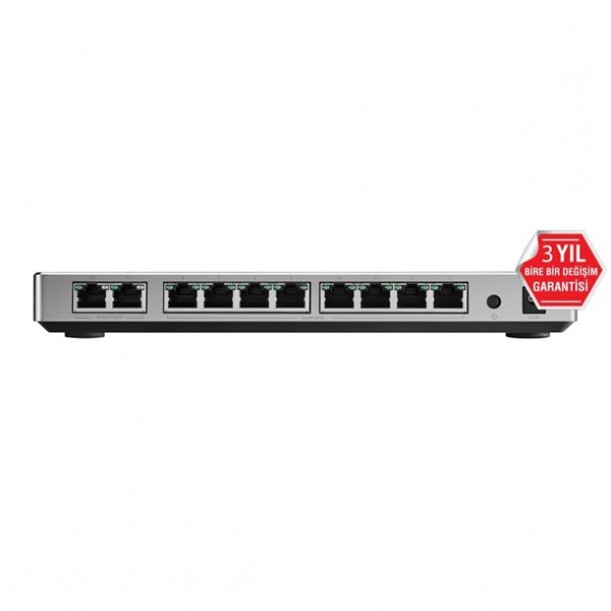 ASUS 10port XG-U2008 GIGABIT 2-SFP 10GBE Yönetilemez Switch Masaüstü