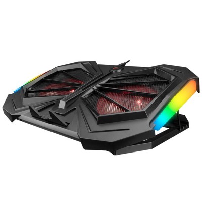 Addison Rampage AD-RC11 SPIDER Siyah 2 Fan 2 USB RGB Işıklı 15"-17" Notebook Soğutucu Stand