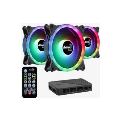 AEROCOOL DUO12 PRO AE-DUO-PRO ARGB 4pin 120mm Kasa Fanı 3-lü Paket