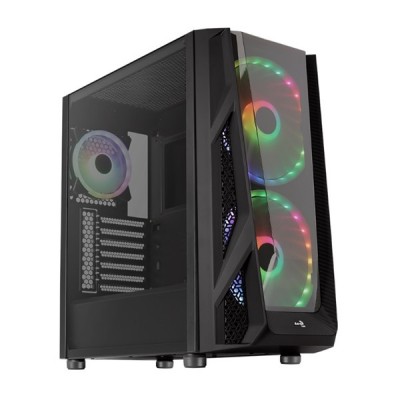 AEROCOOL NIGHTHAWK DUO AE-NGHTHWKD Powersız Gaming Mid-Tower PC Kasası Siyah