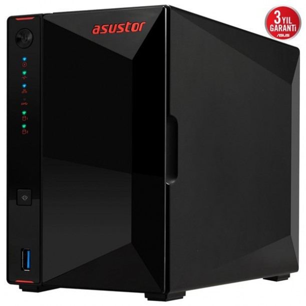 ASUSTOR AS5402T-8GB CELERON N5105-8GB RAM-2-diskli Nas Sunucu (Disksiz)