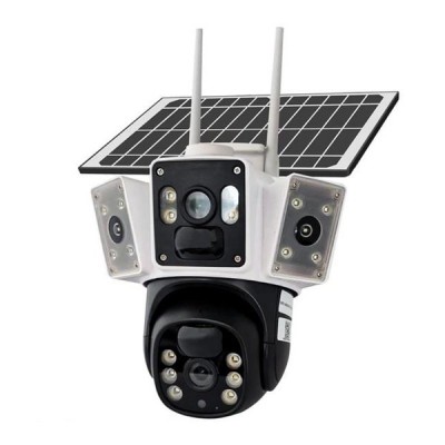 APRONX 6MP SOLAR 3.6MM APX-WSP143 4G Çift Kamera 20 Led Wifi PTZ