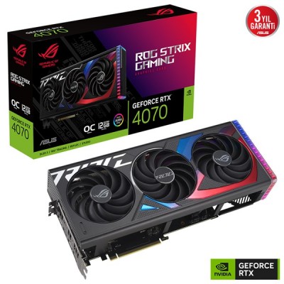 ASUS 12GB ROG STRIX RTX4070-O12G GAMING GDDR6X 192bit HDMI DP PCIe 4.0