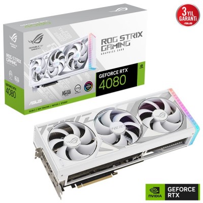 ASUS 16GB ROG STRIX RTX4080-16G-WHITE GDDR6X HDMI-DP PCIE 4.0