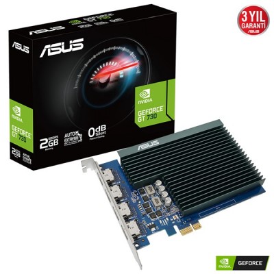 ASUS GT730 2GB 4H-SL-2GD5 GDDR5 64bit 4X HDMI PCIe 16X v2.0 Fansız