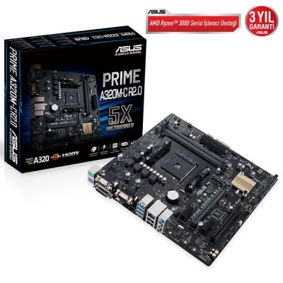 ASUS PRIME A320M-C R2.0 DDR4 HDMI-DVI PCIE 3.0 AM4 MATX