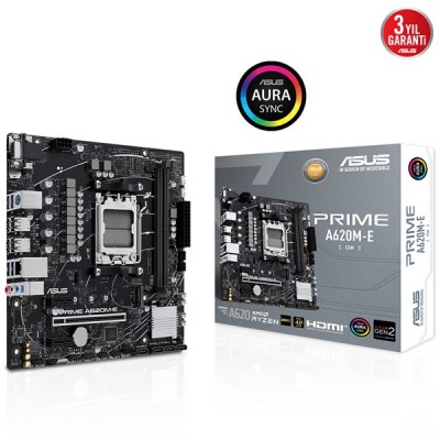 ASUS PRIME A620M-E DDR5 HDMI DP PCIe 16X v4.0 AM5 mATX