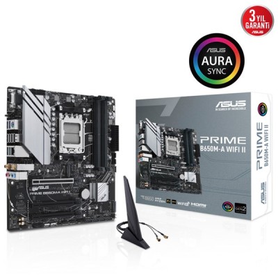 ASUS PRIME B650M-A WIFI II DDR5 HDMI DP PCIe 16X v4.0 AM5 mATX