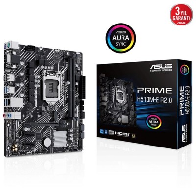 ASUS PRIME H510M-E R2.0 DDR4 HDMI-DP PCIE 3.0 1200p v2 mATX