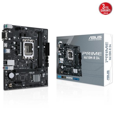 ASUS PRIME  H610M-R DDR4 HDMI-DVI PCIE 4.0 1700p mATX