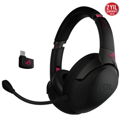 Asus Rog Strıx Go 2.4 Electro Punk Oyuncu Kulaklığı Pc/Mac/Ps4 2.4Ghz Kablosuz Baglantı 25 Saate Kadar Pil Ömrü 40Mm'lık Asus Essence Sürücüler Usb-C/3.5Mm Bağlantı