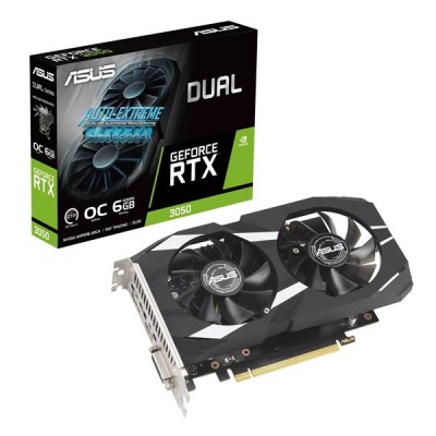 ASUS RTX3050 6GB DUAL RTX3050-O6G GDDR6 96bit HDMI DVI DP PCIe 16X v4.0