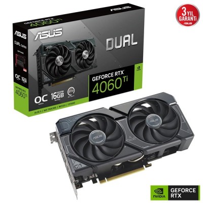 ASUS RTX4060TI 16GB DUAL RTX4060TI-O16G-EVO GDDR6 128bit HDMI DP PCIe 16X v4.0