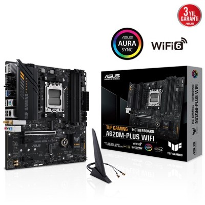 ASUS TUF A620M-PLUS GAMING WIFI-6 DDR5 HDMI-DP PCIE 4.0 AM5 mATX