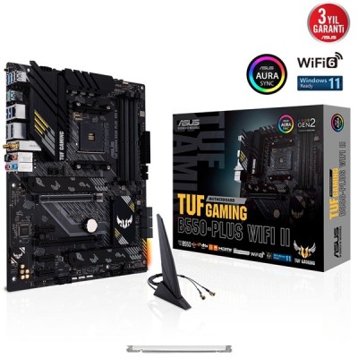 ASUS TUF B550-PLUS GAMING WIFI II DDR4 HDMI DP PCIe 16X v4.0 AM4 ATX