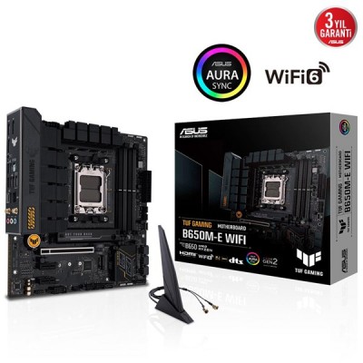 ASUS TUF B650M-E GAMING WIFI-6E DDR5 HDMI DP PCIe 16X v4.0 AM5 mATX