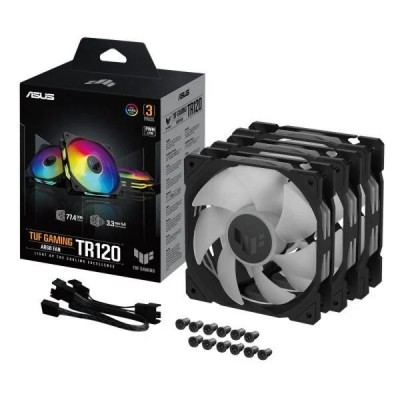 ASUS TUF TR120 ARGB 120mm Siyah Kasa Fanı 3-lü paket