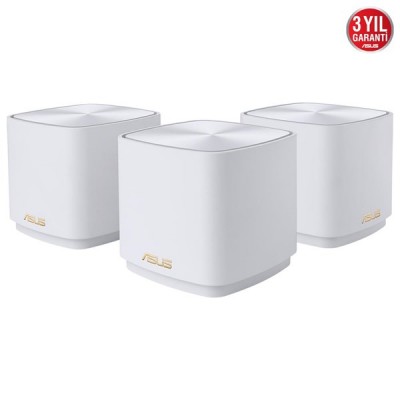 ASUS ZENWIFI AX XD4 PLUS AX1800 ROUTER  BEYAZ 3-lü paket