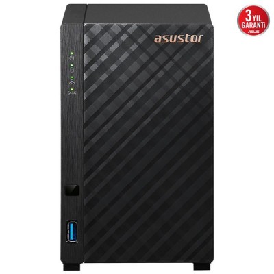 ASUSTOR AS1102TL REALTEK RTD1619B QC-1GB RAM-2-diskli Nas Sunucu (Disksiz)