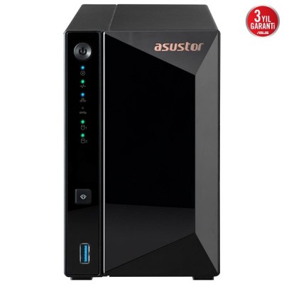 ASUSTOR AS3302T v2 REALTEK QC 2 GB RAM- 2-diskli Nas Server (Disksiz)