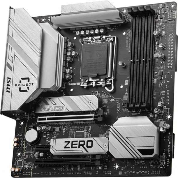 MSI B760M PROJECT ZERO WIFI-6E DDR5  HDMI-DP PCIE 4.0 1700P MATX