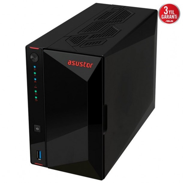 ASUSTOR AS5402T-8GB CELERON N5105-8GB RAM-2-diskli Nas Sunucu (Disksiz)